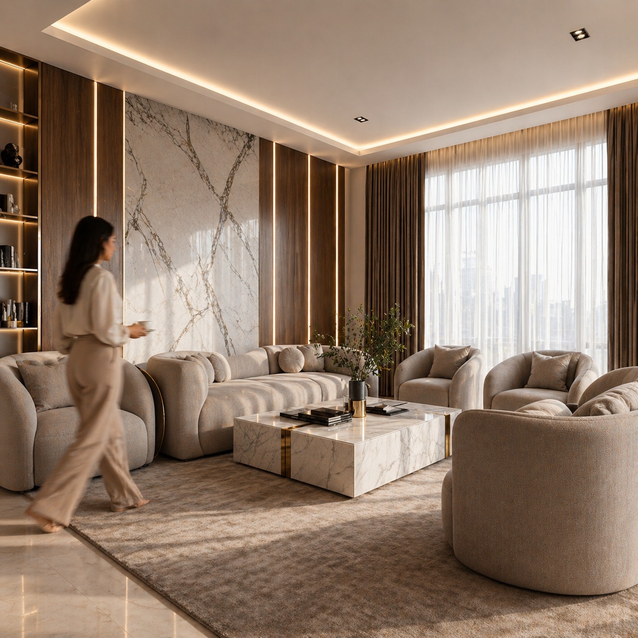 تصميم داخلي لاستقبال